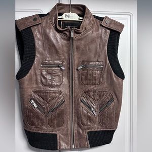 BCBGMAXAZRIA Leather Vest